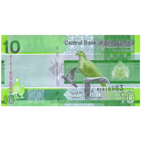 GAMBIA 10 DALASIS 2019 P-38 UNC
