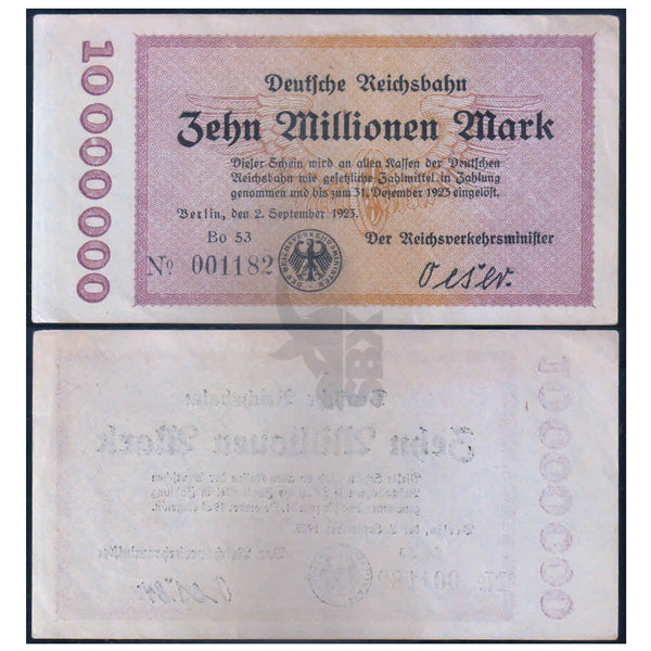 GERMANY 10000000 MARK 1923 P-S1014 XF GRADE