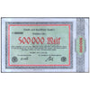 GERMANY NOTEGELT 500000 MARKS 1923 XF GRADE - LARGE SIZE