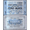 GERMANY NOTEGELT 5 x 2, 10 &amp; 25 MARKS 4 NOTES XF