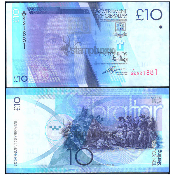 GIBRALTAR 10 POUNDS 2010 P-36 USED
