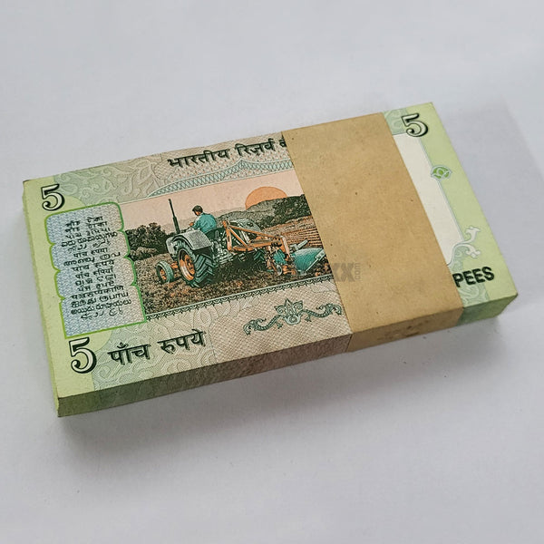INDIA 5 RUPEES 2002-2008 P-88Aa UNC BUNDLE