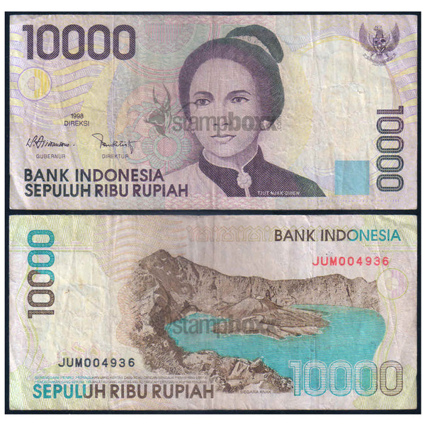 INDONESIA 10000 RUPIAH 1998 P-137 USED GRADE
