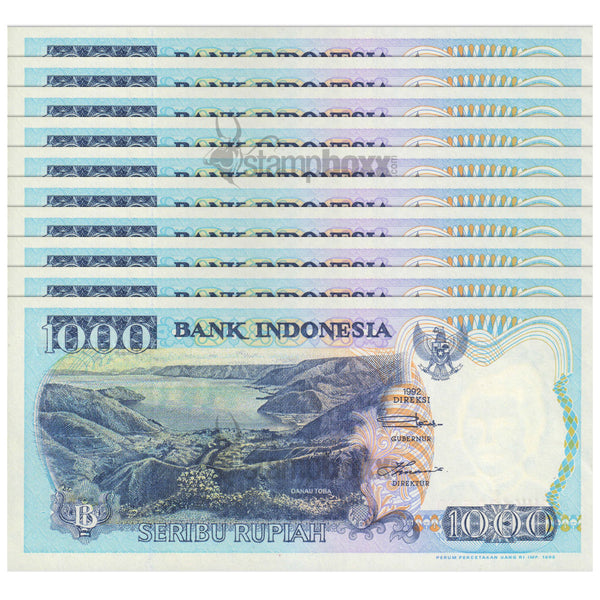 INDONESIA 1000 RUPIAH 1992-2000 P-129 UNC x10Pcs