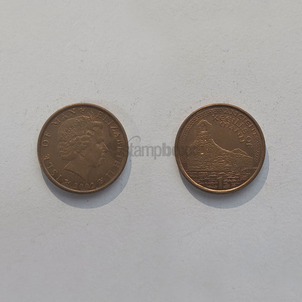 ISLE OF MAN 1 PENNY 2000-2003 KM#1036 XF GRADE