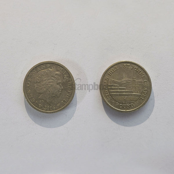 ISLE OF MAN 1 POUND 2004-2016 KM#1259 XF GRADE