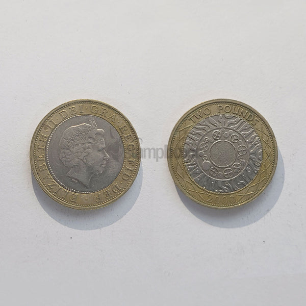 UNITED KINGDOM 2 POUNDS 1998-2015 KM#994 USED GRADE