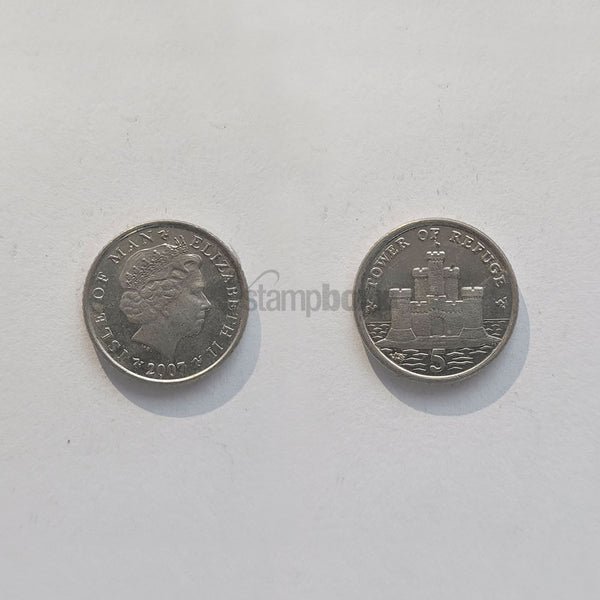 ISLE OF MAN 5 PENCE 2004-2014 KM#1255 XF GRADE