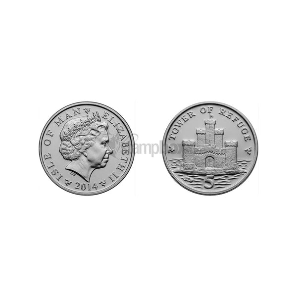 ISLE OF MAN 5 PENCE 2004-2014 KM#1255a UNC