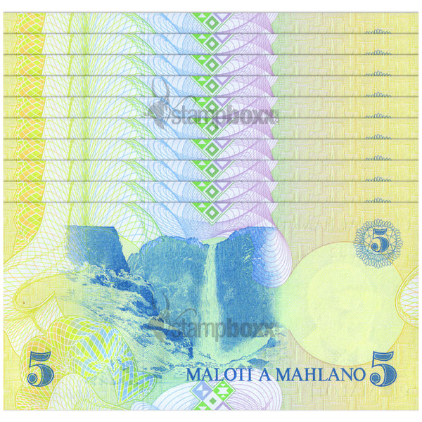 LESOTHO 5 MALOTI 1989 P-10 UNC x10Pcs