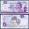 NEW ZEALAND 2 DOLLARS 1967-1981 P-164c USED GRADE