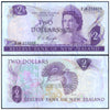 NEW ZEALAND 2 DOLLARS 1967-1981 P-164c USED GRADE