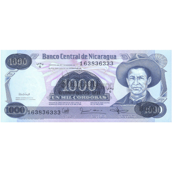 NICARAGUA 500000 CORDOBAS 1987 P-150 UNC