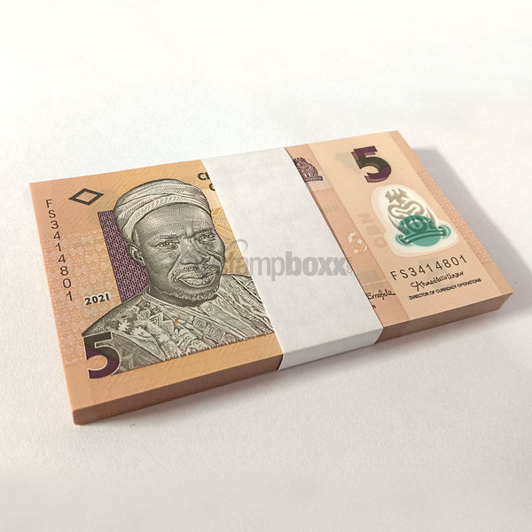 NIGERIA 5 NAIRA 2021 P-38 UNC BUNDLE