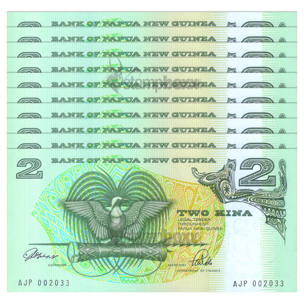 PAPUA NEW GUINEA 2 KINA 1991 P-5c UNC x10Pcs