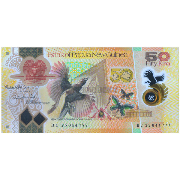 PAPUA NEW GUINEA 50 KINA 2025 P-W58 UNC COMMEMORATIVE POLYMER