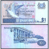 SINGAPORE 1 DOLLAR 1976 P-9(1) XF+ GRADE