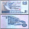 SINGAPORE 1 DOLLAR 1976 P-9(1) XF+ GRADE