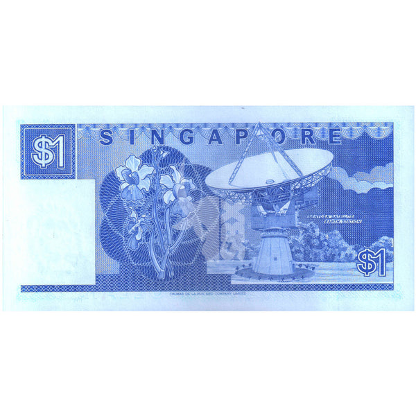 SINGAPORE 1 DOLLAR 1987 P-18a UNC