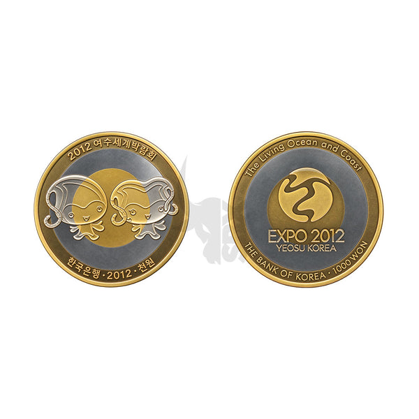 SOUTH KOREA 1000 WON 2012 KM#127 TRIMETALLIC UNC
