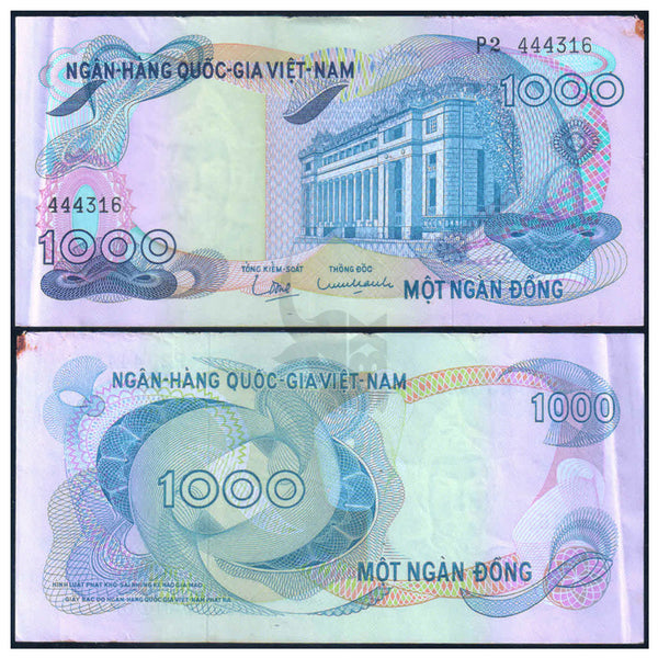 SOUTH VIETNAM 1000 DONG 1970 P-29 XF GRADE
