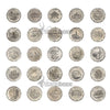 SRI LANKA 25 x 10 RUPEES DISTRICT COIN SET 2013 XF / XF + GRADE