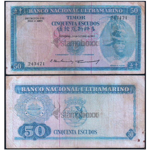 TIMOR 50 ESCUDOS 1967 P-27 USED