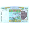 TOGO - WEST AFRICAN STATES 500 FRANCS 2002 P-810T UNC