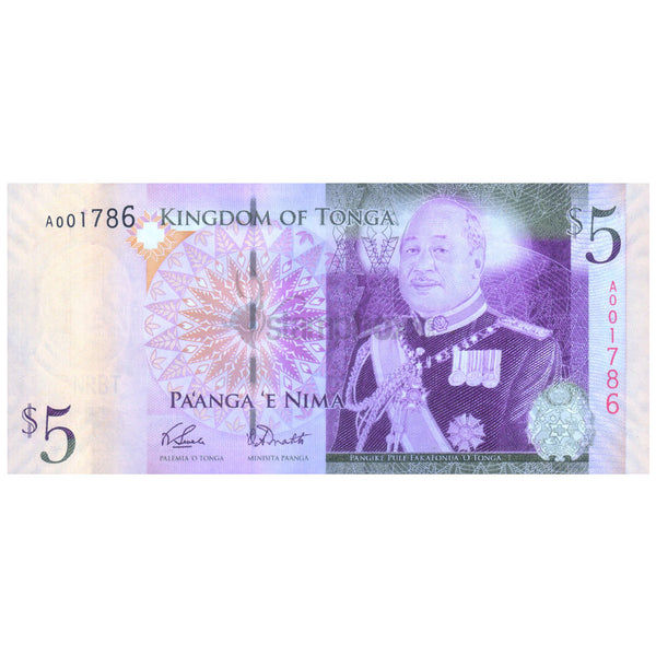 TONGA 5 PA'ANGA 2009 P-39 UNC 786