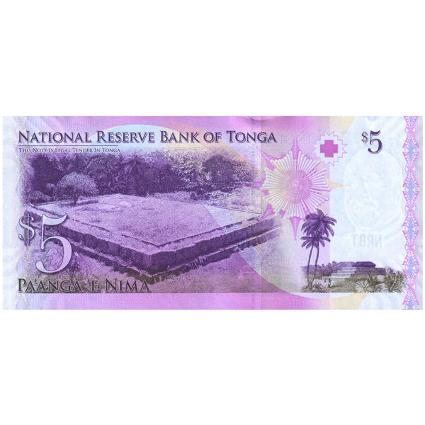 TONGA 5 PA'ANGA 2009 P-39 UNC