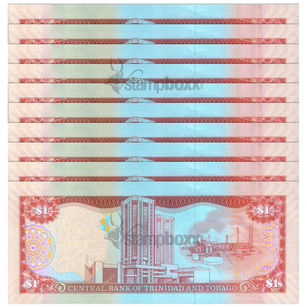 TRINIDAD & TOBAGO 1 DOLLAR 2006 P-46A x10Pcs