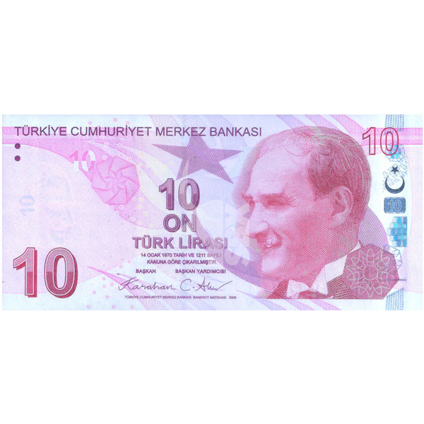 TURKEY 10 LIRA 2009 (2025) P-223 UNC