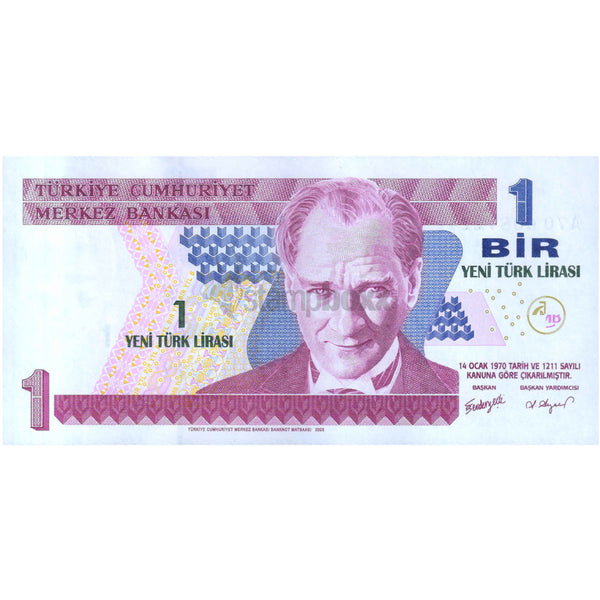 TURKEY 1 YENI TURK LIRASI 2005 P-216 UNC