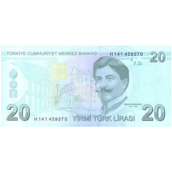 TURKEY 20 LIRA 2009 (2025) P-224 UNC
