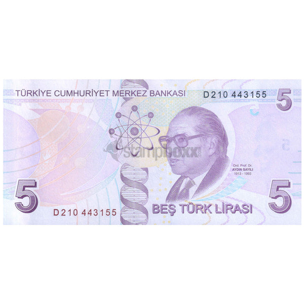 TURKEY 5 LIRA 2009 (2022) P-222 UNC
