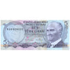 TURKEY 5 TURK LIRASI 1970 P-185 UNC