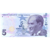 TURKEY 5 LIRA 2009 (2022) P-222 UNC