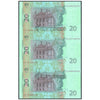 UKRAINE 20 HRIVEN 2015 3 UNCUT NOTES UNC