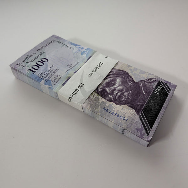 VENEZUELA 1000 BOLIVARES 2017 P-95 UNC BUNDLE