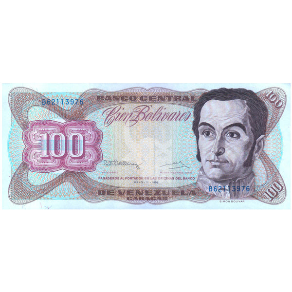 VENEZUELA 100 BOLIVARES 1992 P-66e UNC