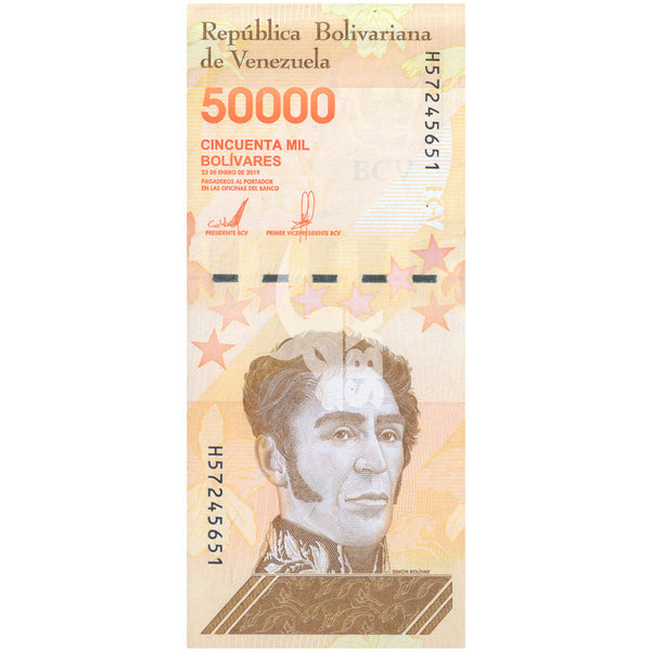 VENEZUELA 50000 BOLIVARES 2019 P-117 UNC