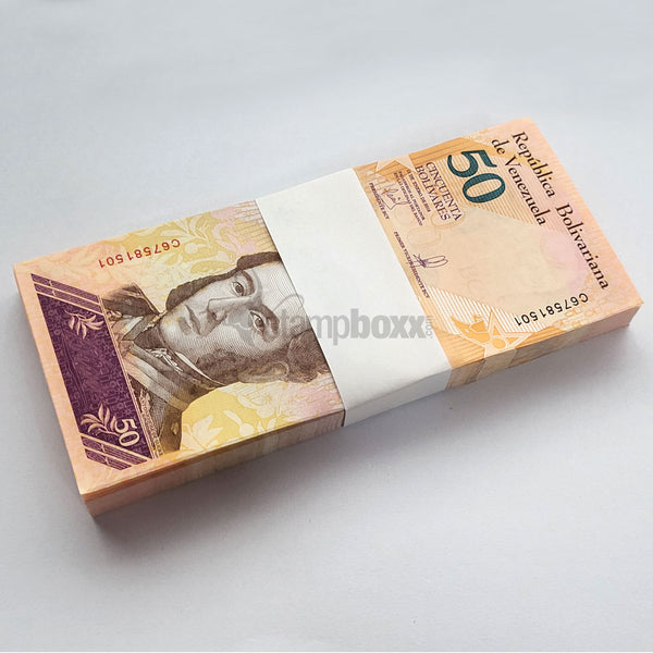 VENEZUELA 50 BOLIVARES 2018 UNC BUNDLE