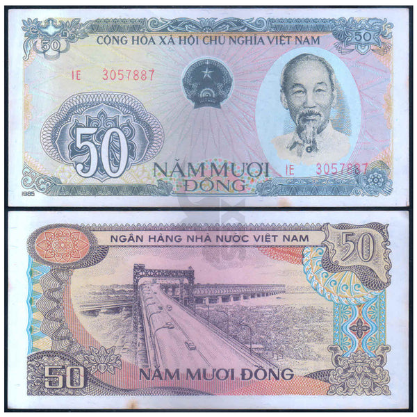 VIETNAM 50 DONG 1985 P-97 XF GRADE