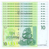 ZIMBABWE 10 DOLLARS 2007 P-67 x 10Pcs