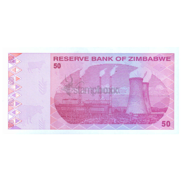 ZIMBABWE 50 DOLLARS 2009 P-96 UNC