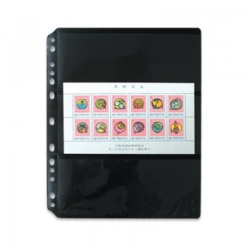 Black - Stamp / Banknote Album Refill  3-Divider Pack of 5 
