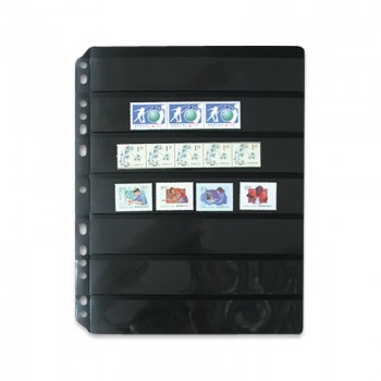 Black - Stamp / Banknote Album Refill  7-Divider Pack of 5 