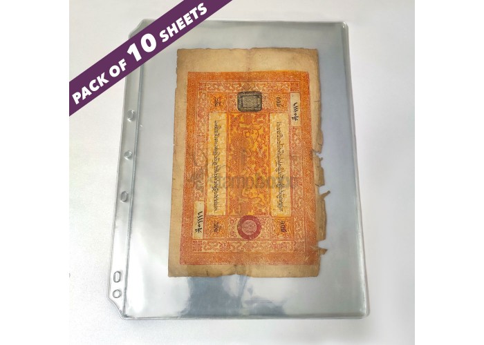 Indian Made - Transparent Banknote Album Refill  1-pocket Pack of 10
