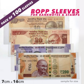 BANKNOTE SLEEVES - 7 cm * 16 cm