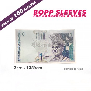 BANKNOTE SLEEVES - 7 cm * 12½ cm